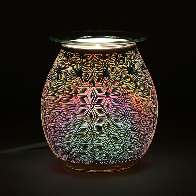 Something Different 3D Geometric Flower Light Up Electric Oil Burner