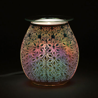 Something Different 3D Geometric Flower Light Up Electric Oil Burner