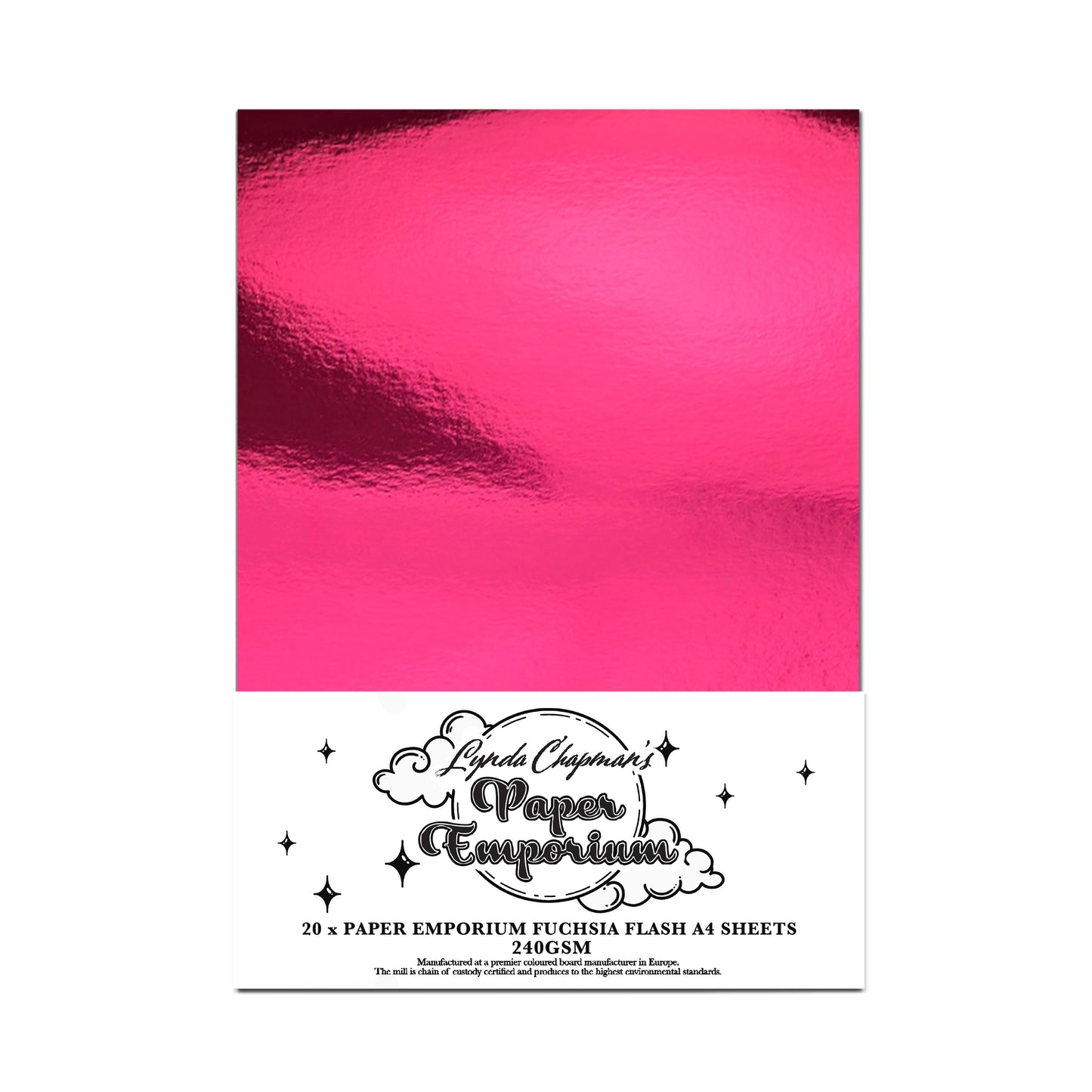 Lynda Chapman's Paper Emporium Metallic card Red 20 x A4 sheets 240gsm