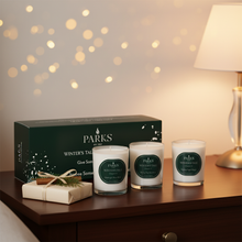 Parks London set of 3 Parks Winters Tale 90gm Glass Votive Wax Candles - Gift Set 2