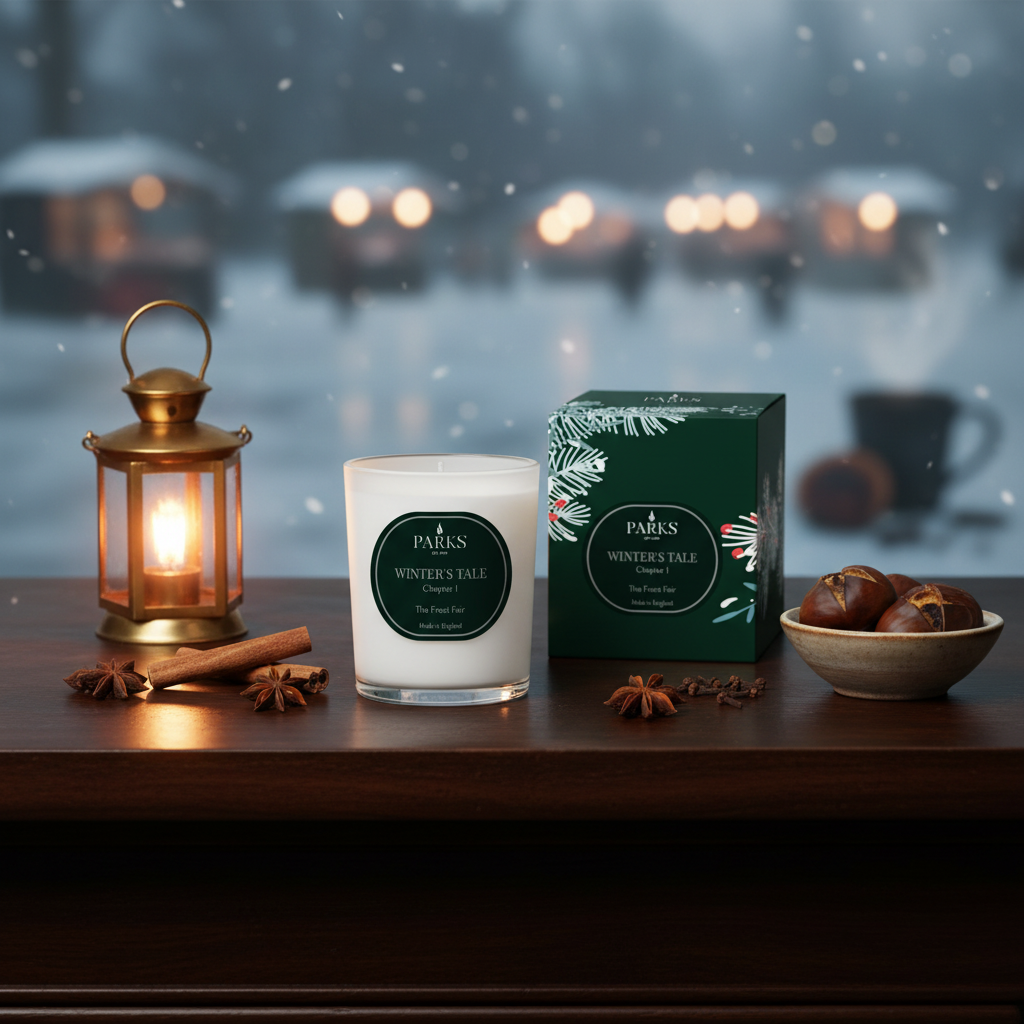 Parks London Winters Tale 220gm Glass Wax Candle - Frost Fair Chapter 1