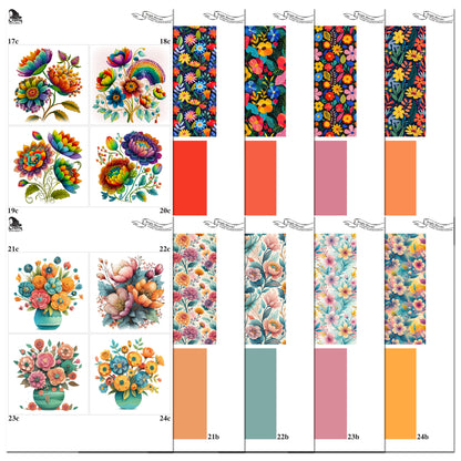 The Crafty Witches Paper Charms Toppers Bold & Bright Digital Collection