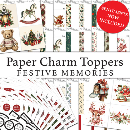 The Crafty Witches Paper Charms Festive Memories Toppers Digital Collection