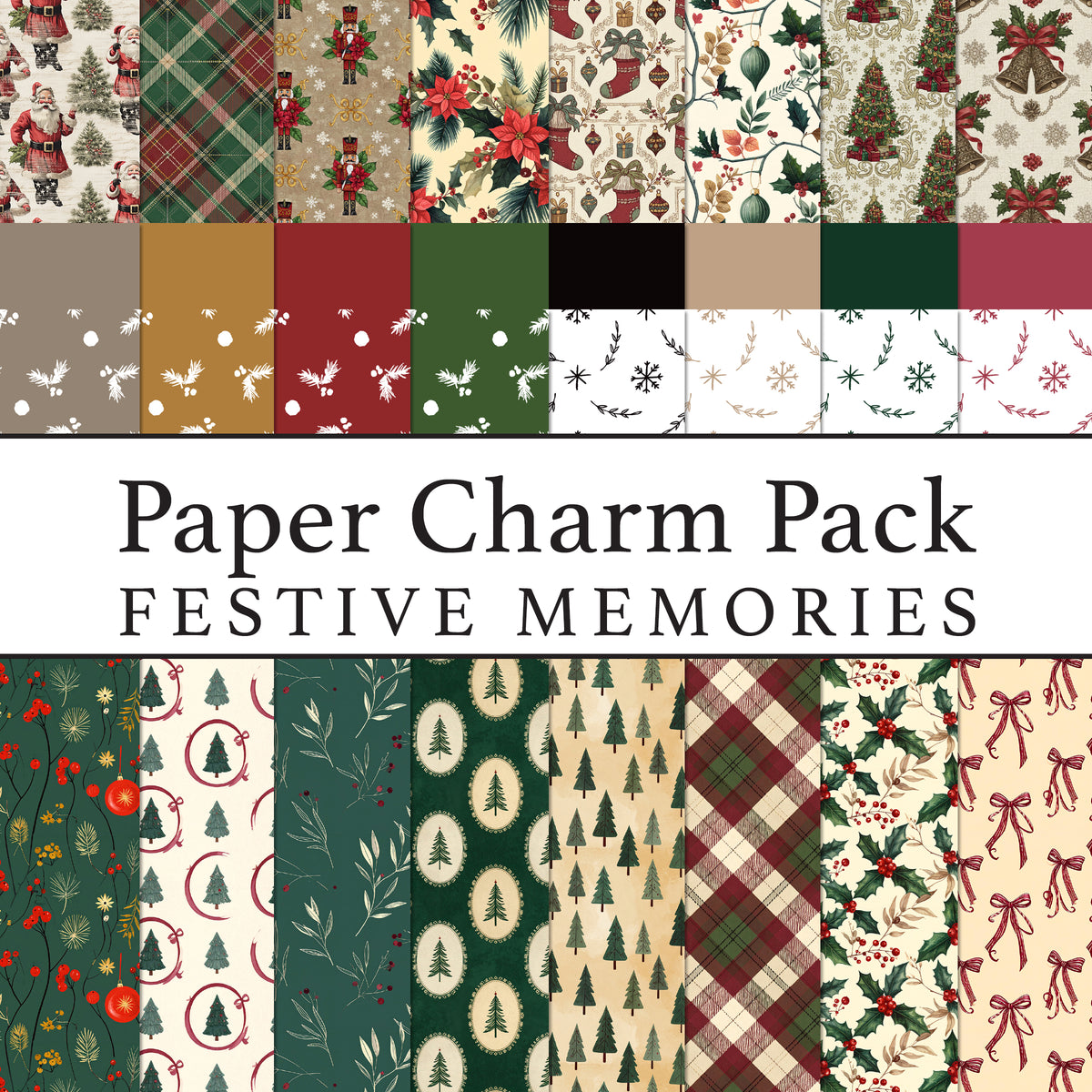The Crafty Witches Paper Charms Festive Memories Papers Digital Collection