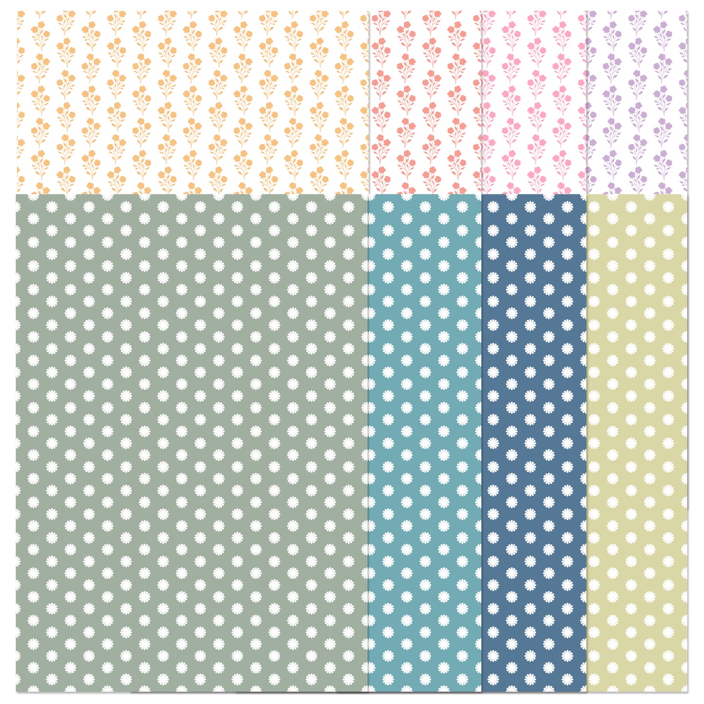 The Crafty Witches Paper Charms Dainty & Ditsy Papers Digital Collection