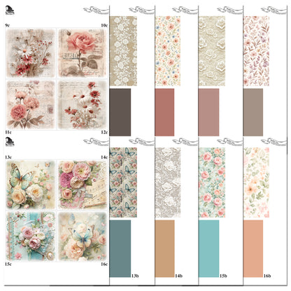 The Crafty Witches Paper Charms Shabby Chic Toppers Digital Collection