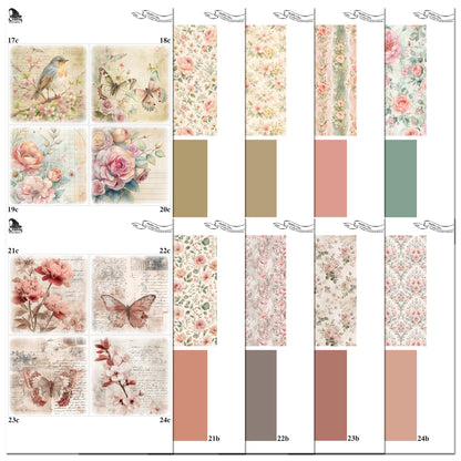 The Crafty Witches Paper Charms Shabby Chic Toppers Digital Collection