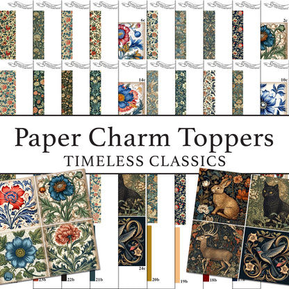The Crafty Witches Paper Charm Timeless Art Decorative Papers Digital Kit | FREE Crafting Download