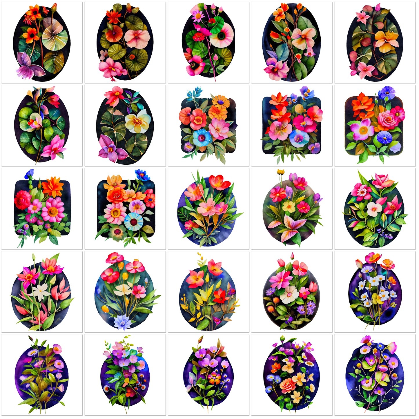 The Crafty Witches Paper Potions Exotic Blooms Toppers Digital Collection