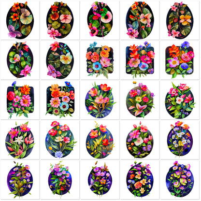 The Crafty Witches Paper Potions Exotic Blooms Toppers Digital Collection