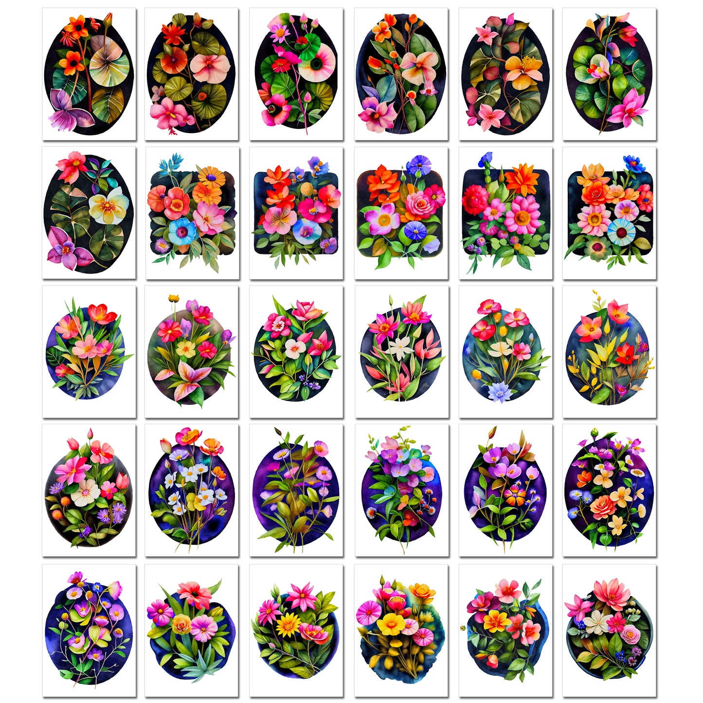 The Crafty Witches Paper Potions Exotic Blooms Toppers Digital Collection