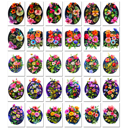 The Crafty Witches Paper Potions Exotic Blooms Toppers Digital Collection