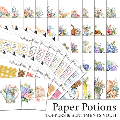 The Crafty Witches Paper Potions Toppers & Sentiments Vol II Digital Collection