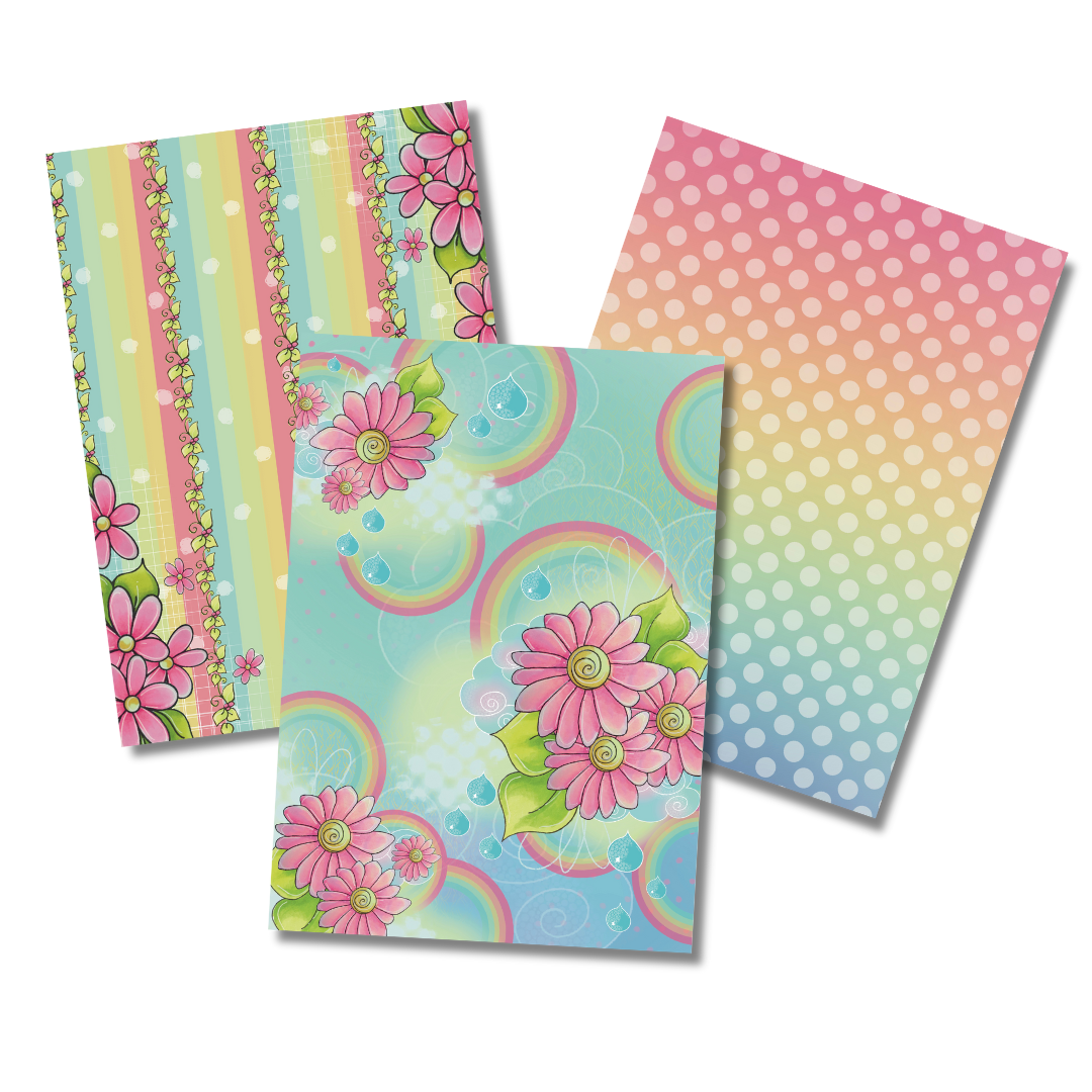 JMC Designs A4 Pastel Petals Paper Pack - 25 Papers