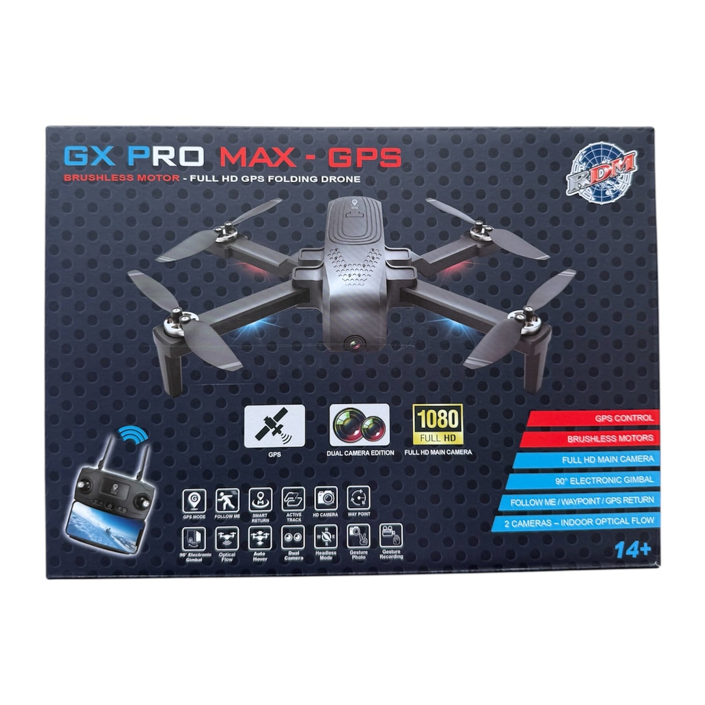 GX Pro MAX GPS - Power UP Bundle - Full HD Drone, Brushless Motors, GPS, Storage Case & Extra Battery