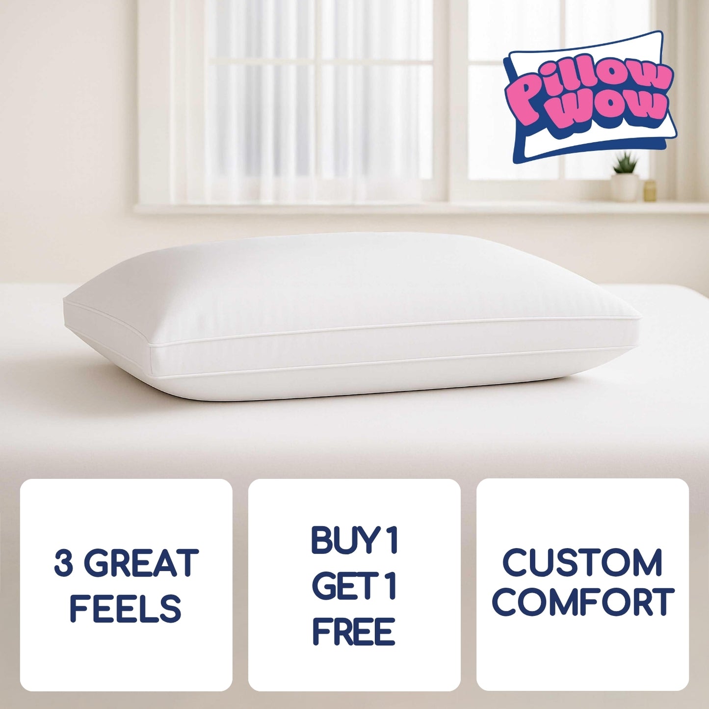 Pillow-Wow Adjustable Pillow - Buy 1 Get 1 FREE