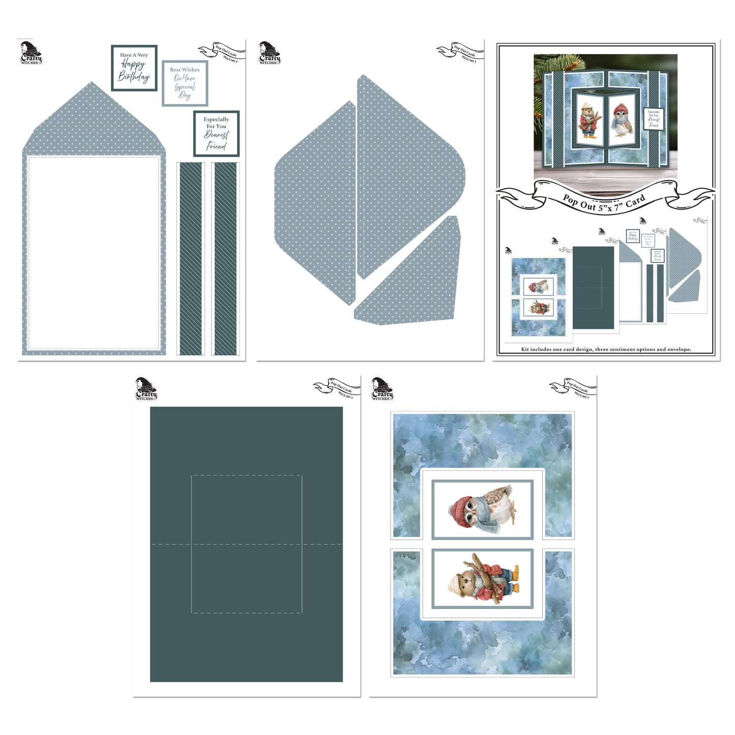 The Crafty Witches Pop-Out Cards Vol I Digital Collection