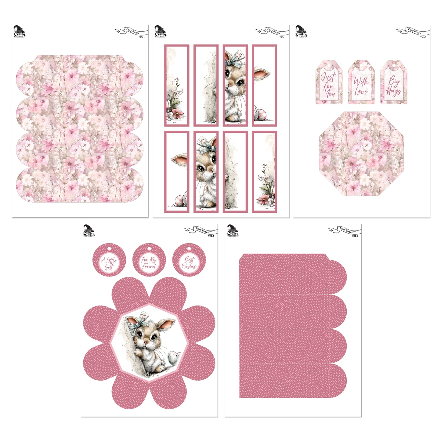 The Crafty Witches Posy Boxes Vol I Digital Collection