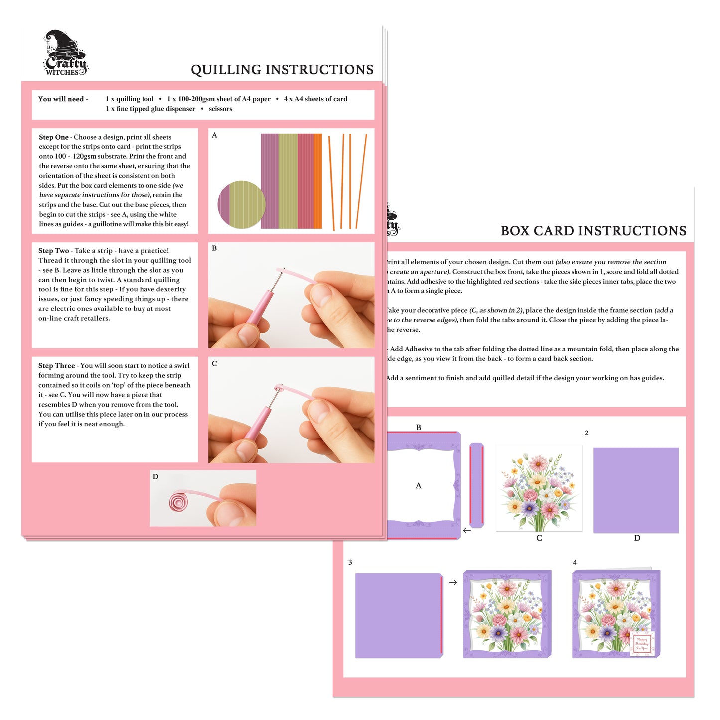 The Crafty Witches Quilling Projects Vol I Digital Collection