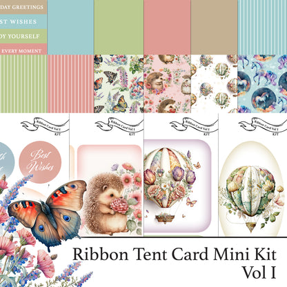 The Crafty Witches Ribbon Tent Cards Vol I with Digital Mini Kit SVG Files