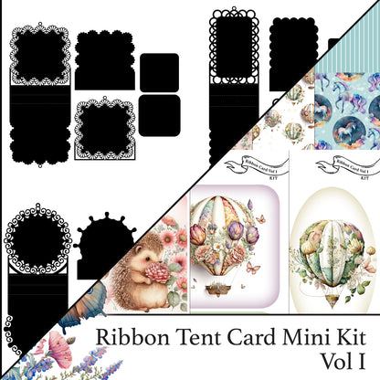The Crafty Witches Ribbon Tent Cards Vol I with Digital Mini Kit SVG Files