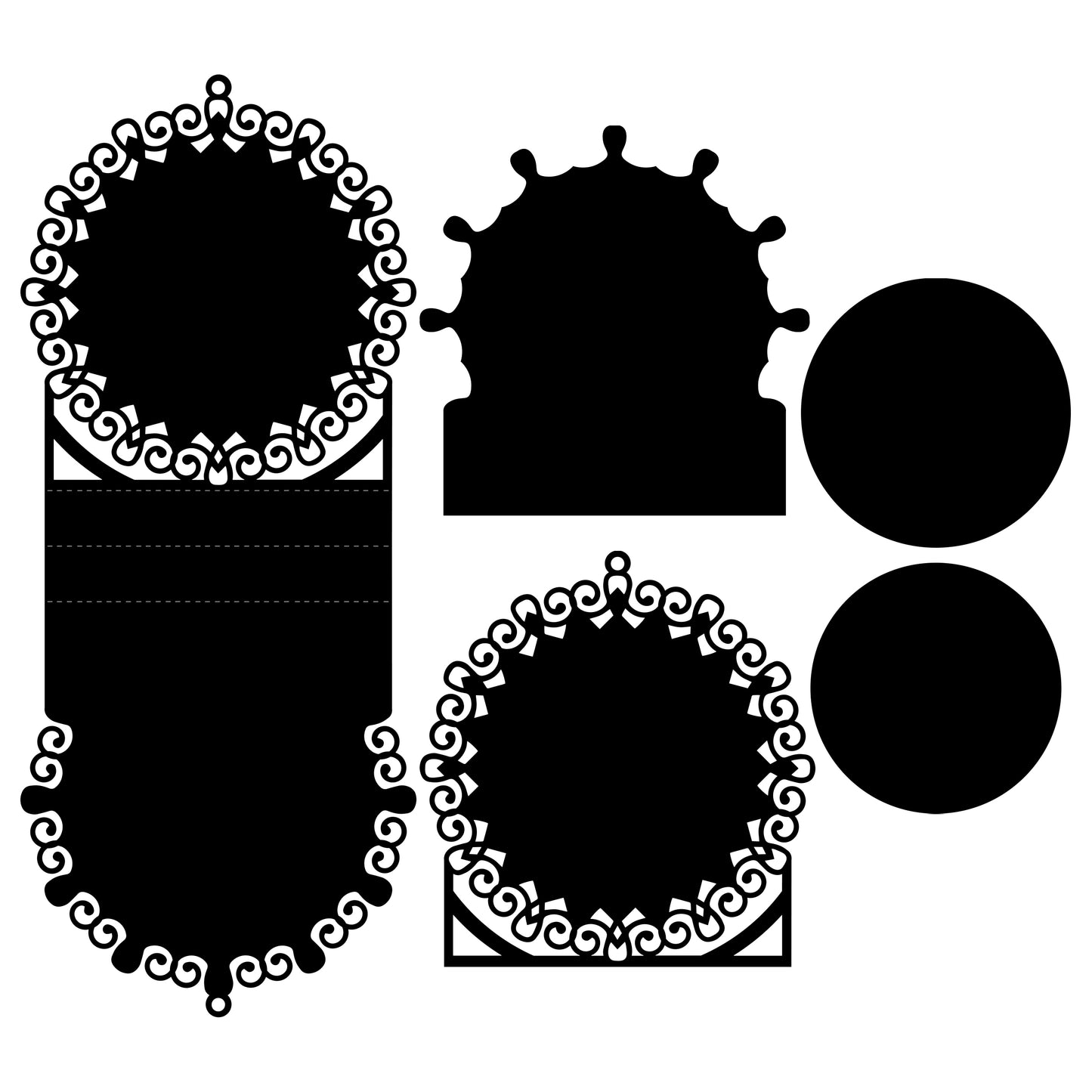 The Crafty Witches Ribbon Tent Cards Vol I with Digital Mini Kit SVG Files
