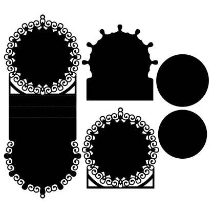The Crafty Witches Ribbon Tent Cards Vol I with Digital Mini Kit SVG Files
