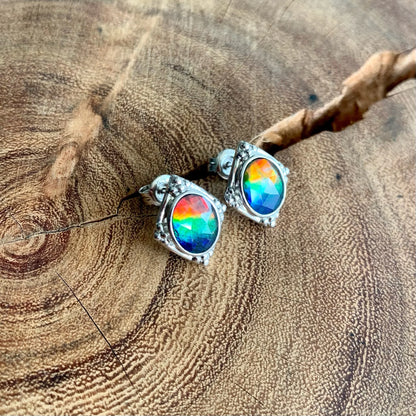 Canadian Ammolite Gems by Kenneth Bradley ‘Riley’ Earrings