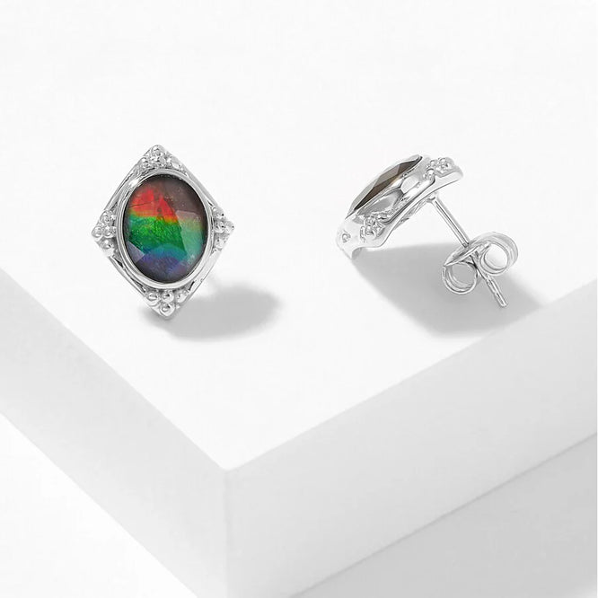 Canadian Ammolite Gems by Kenneth Bradley ‘Riley’ Earrings