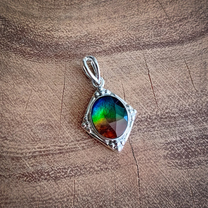 Canadian Ammolite Gems by Kenneth Bradley ‘Riley’ Pendant