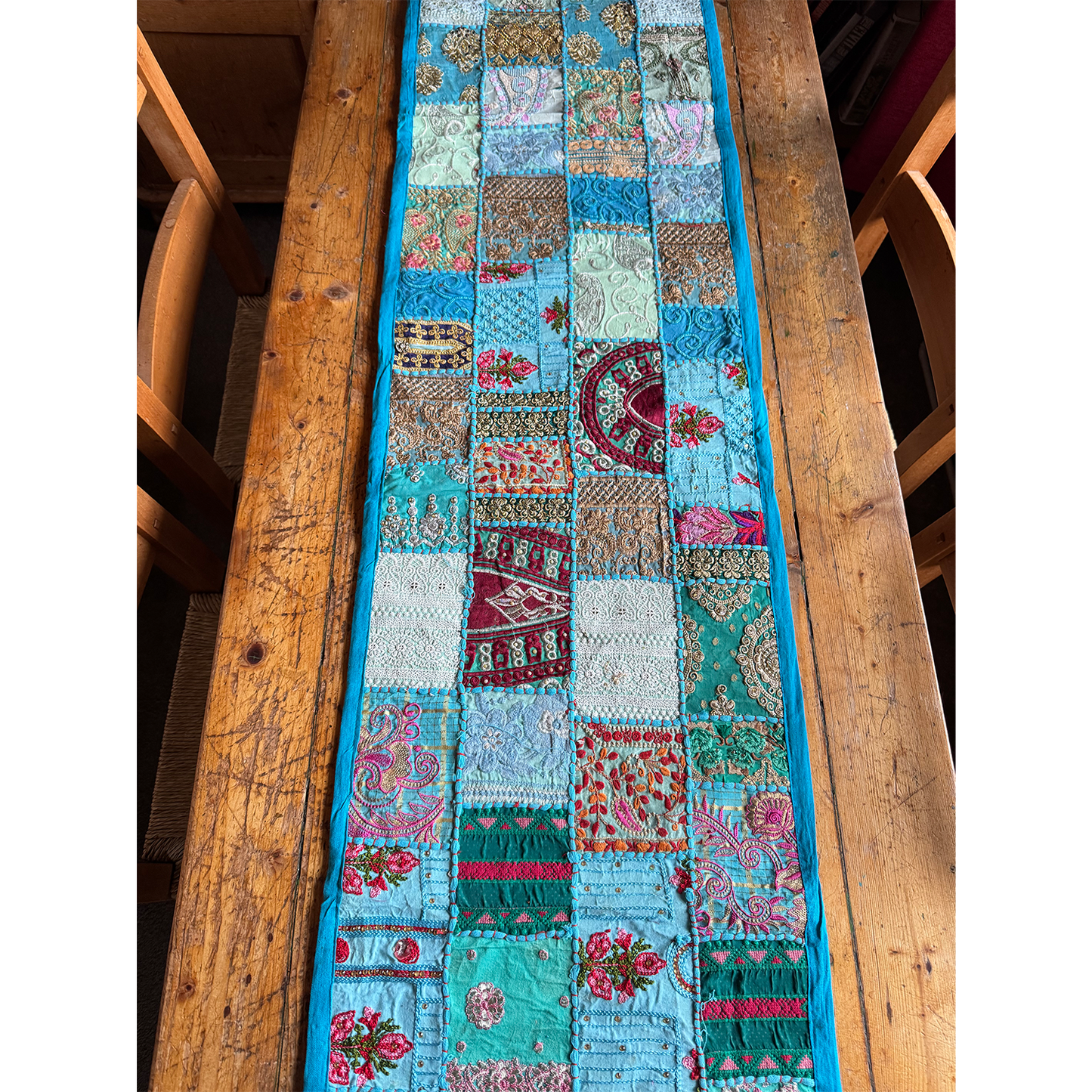 Memories of India Hand Stitched Decorative Patchwork Table Runner
