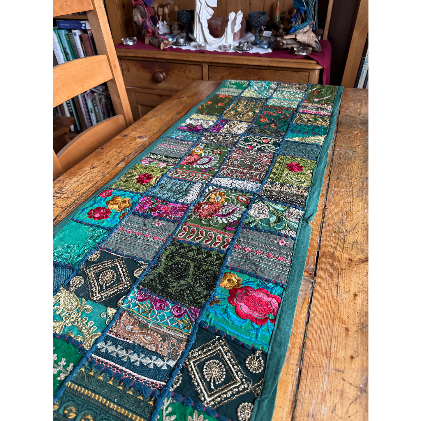 Memories of India Hand Stitched Decorative Patchwork Table Runner