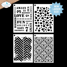 Elizabeth Craft Designs Set of 4 Journal Stencils 11 - 15cm x 22cm