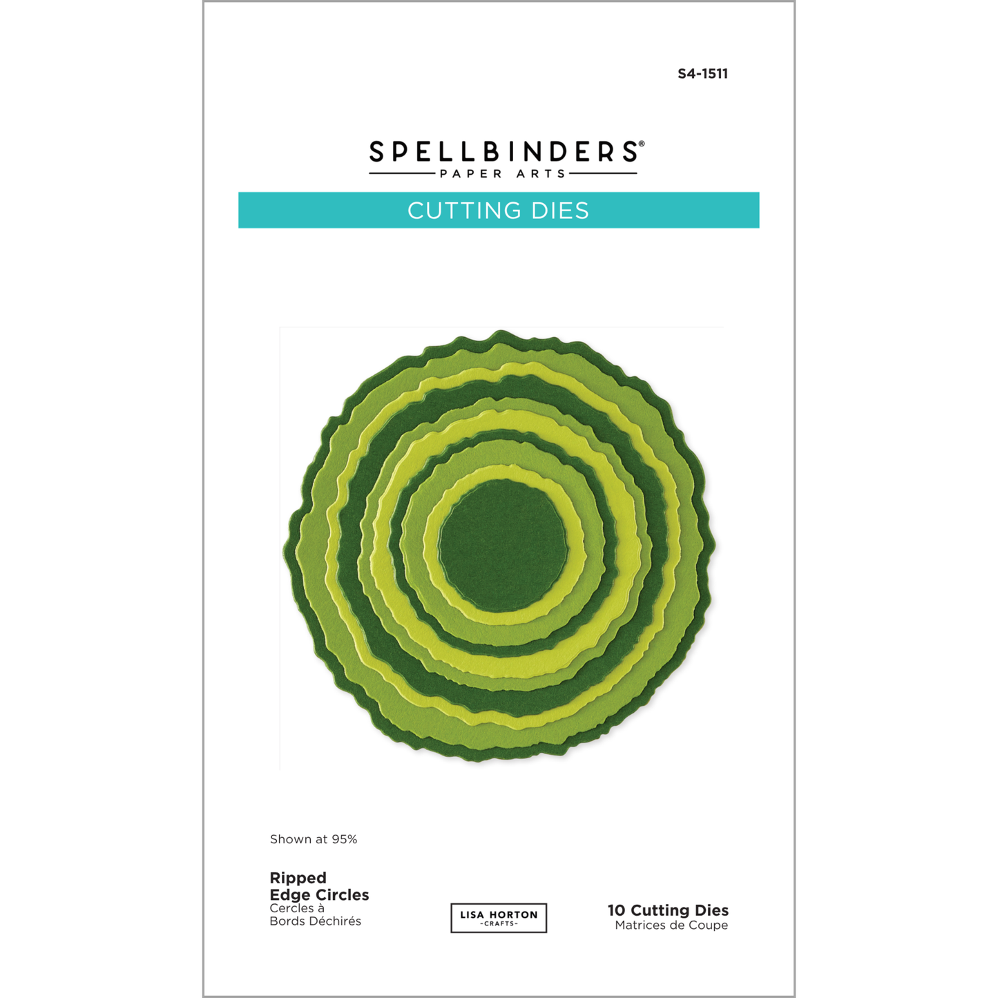 Spellbinders Ripped Edge Circles Dies from the Summertime Collection by Lisa Horton