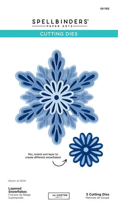 Spellbinders Snowflake Kisses Collection Stamps and Dies Bundle