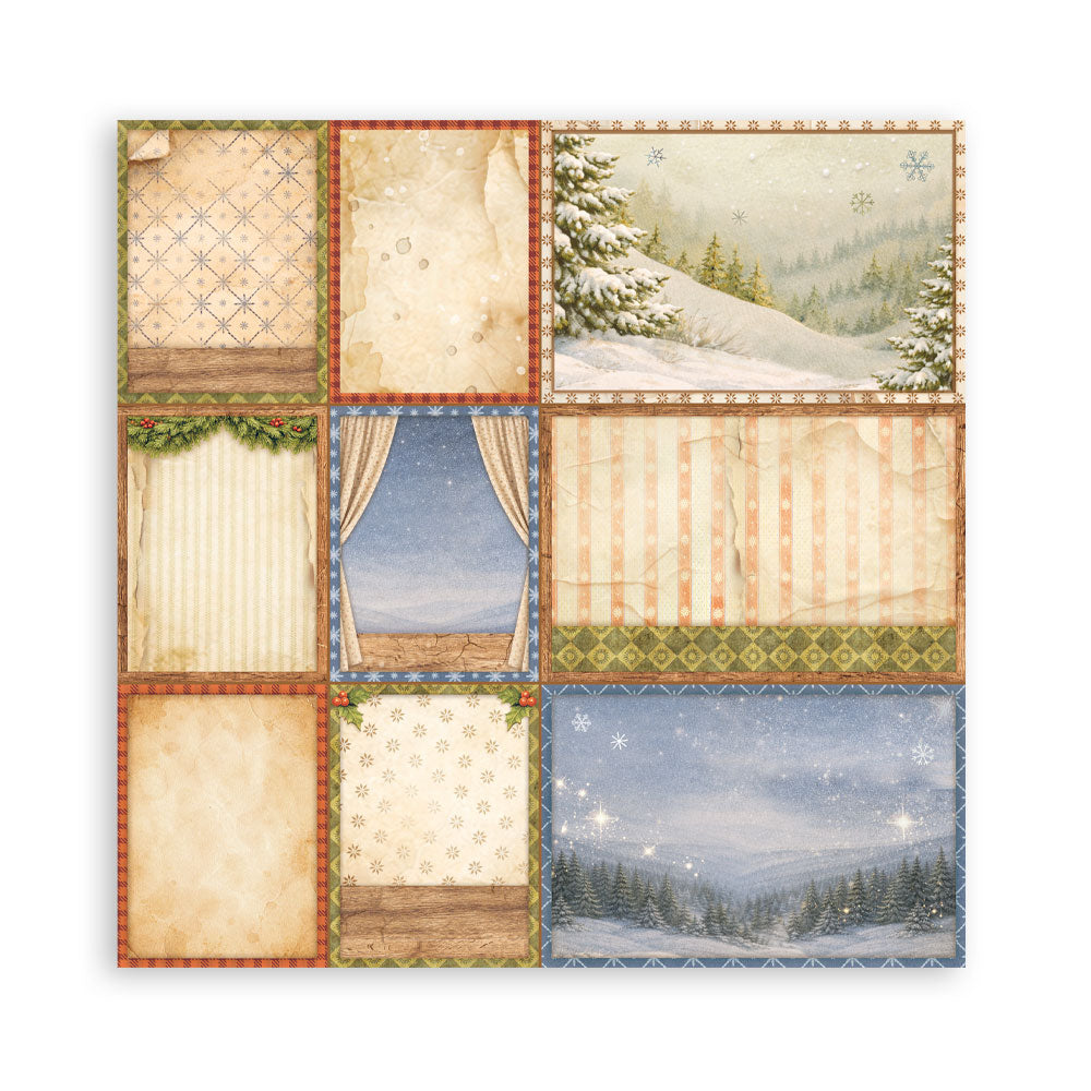 Stamperia Silent Night 12"x12" Double Face Pad - 10 Double Faced Sheets