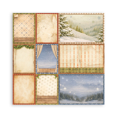 Stamperia Silent Night 12"x12" Double Face Pad - 10 Double Faced Sheets
