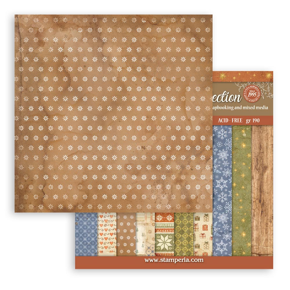 Stamperia Silent Night 12"x12" Backgrounds Pad - 10 Double Sided Sheets