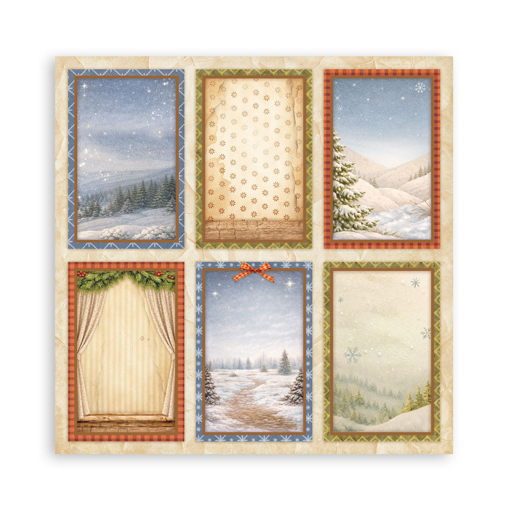 Stamperia Silent Night 8"x8" Double Face Pad - 10 Double Faced Sheets