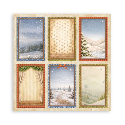 Stamperia Silent Night 8"x8" Double Face Pad - 10 Double Faced Sheets