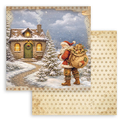 Stamperia Silent Night 8"x8" Double Face Pad - 10 Double Faced Sheets