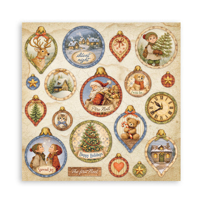 Stamperia Silent Night 8"x8" Single Face Pad - 22 Single Faced Sheets
