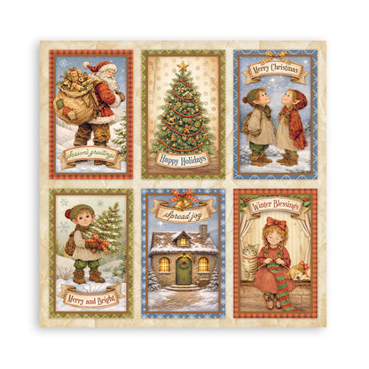 Stamperia Silent Night 8"x8" Single Face Pad - 22 Single Faced Sheets