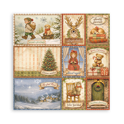 Stamperia Silent Night 8"x8" Single Face Pad - 22 Single Faced Sheets