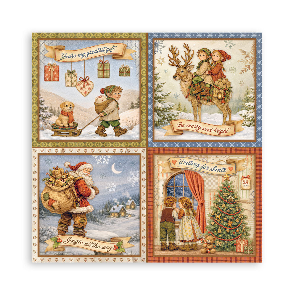 Stamperia Silent Night 12"x12" Single Face Pad - 22 Single Faced Sheets