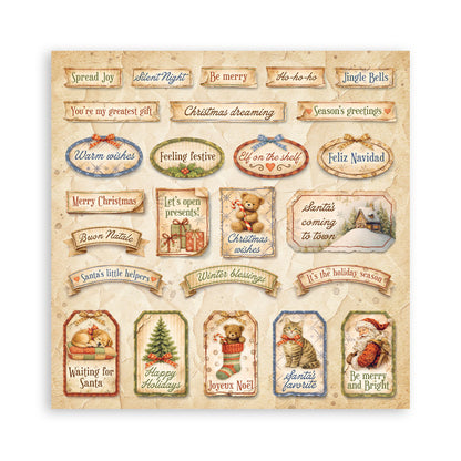 Stamperia Silent Night 12"x12" Single Face Pad - 22 Single Faced Sheets