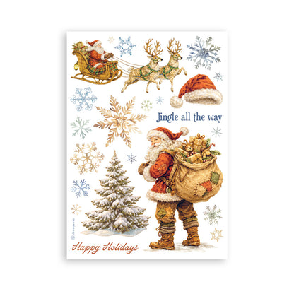 Stamperia Silent Night Washi Pad - 8 Adhesive Washi Sheets