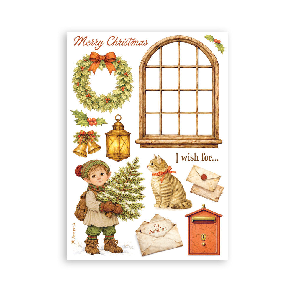 Stamperia Silent Night Washi Pad - 8 Adhesive Washi Sheets