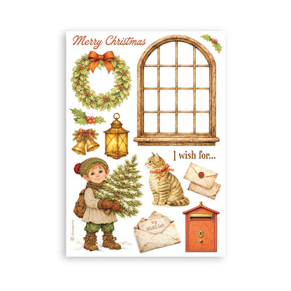 Stamperia Silent Night Washi Pad - 8 Adhesive Washi Sheets