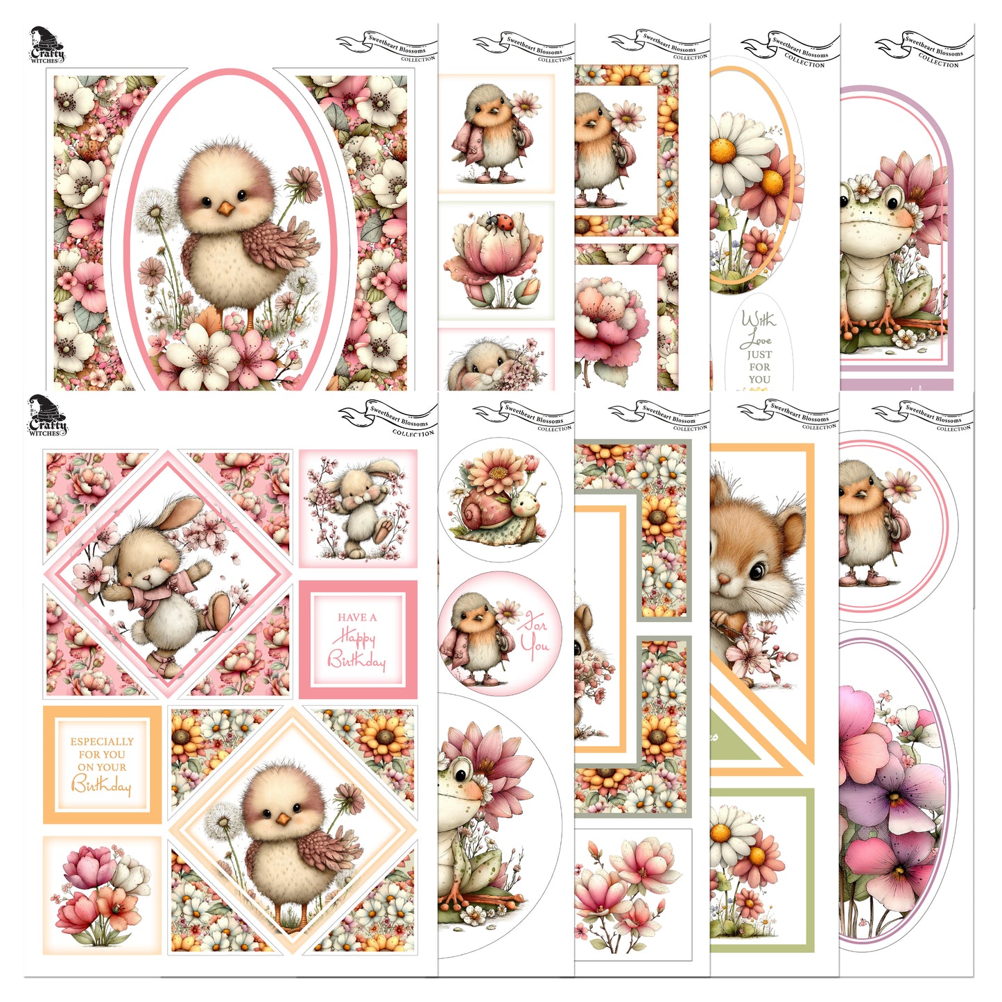 The Crafty Witches Magical Sweetheart Blossoms Digital Collection